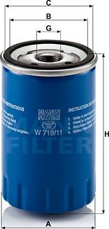 Mann-Filter W 719/11 - Oil Filter www.autospares.lv