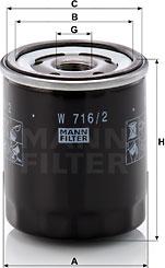 Mann-Filter W 716/2 - Масляный фильтр www.autospares.lv