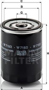 Mann-Filter W 718/2 - Oil Filter www.autospares.lv