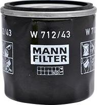 Mann-Filter W 712/43 - Eļļas filtrs www.autospares.lv