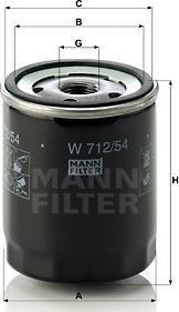 Mann-Filter W 712/54 - Oil Filter www.autospares.lv