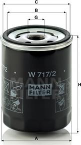 Mann-Filter W 717/2 - Eļļas filtrs www.autospares.lv