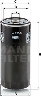 Mann-Filter W 730/3 - Oil Filter www.autospares.lv