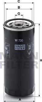 Mann-Filter W 730 - Oil Filter www.autospares.lv