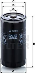 Mann-Filter W 723/3 - Eļļas filtrs autospares.lv