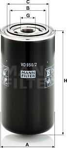 Mann-Filter WD 950/2 - Hidrofiltrs, Automātiskā pārnesumkārba autospares.lv