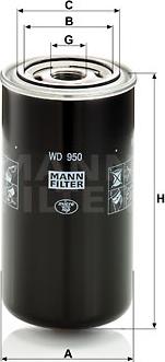 Mann-Filter WD 950 - Filtrs, Hidropacēlāja sistēma www.autospares.lv