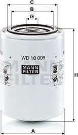 Mann-Filter WD 10 009 - Filter, operating hydraulics www.autospares.lv