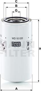 Mann-Filter WD 10 020 - Фильтр, система рабочей гидравлики www.autospares.lv