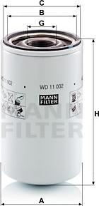 Mann-Filter WD 11 002 - Фильтр, система рабочей гидравлики www.autospares.lv