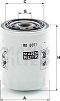 Mann-Filter WD 8001 - Filter, operating hydraulics www.autospares.lv