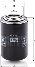 Mann-Filter WDK 940/1 - Degvielas filtrs www.autospares.lv