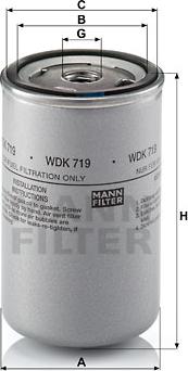 Mann-Filter WDK 719 - Fuel filter www.autospares.lv