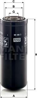 Mann-Filter WH 980/3 - Eļļas filtrs www.autospares.lv