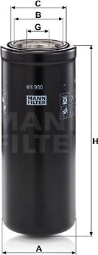 Mann-Filter WH 980 - Hidrofiltrs, Automātiskā pārnesumkārba www.autospares.lv