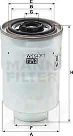 Mann-Filter WK 940/11 x - Fuel filter www.autospares.lv