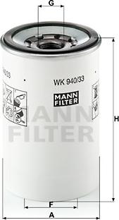 Mann-Filter WK 940/33 x - Degvielas filtrs www.autospares.lv