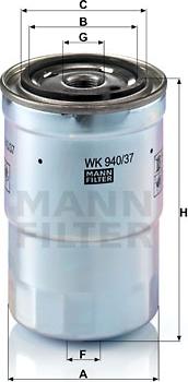 Mann-Filter WK 940/37 x - Degvielas filtrs www.autospares.lv