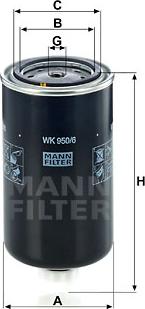 Mann-Filter WK 950/6 - Топливный фильтр www.autospares.lv