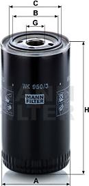 Mann-Filter WK 950/3 - Degvielas filtrs autospares.lv