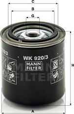 Mann-Filter WK 920/3 - Degvielas filtrs www.autospares.lv