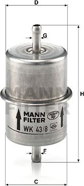 Mann-Filter WK 43/8 - Degvielas filtrs www.autospares.lv