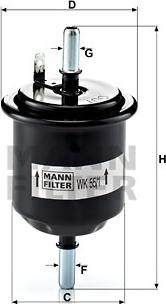 Mann-Filter WK 55/1 - Degvielas filtrs www.autospares.lv