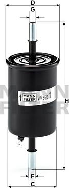 Mann-Filter WK 55/3 - Fuel filter www.autospares.lv