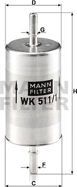 Mann-Filter WK 511/1 - Degvielas filtrs www.autospares.lv