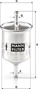 Mann-Filter WK 66 - Degvielas filtrs autospares.lv