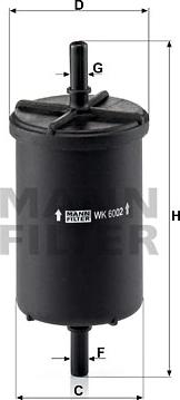 Mann-Filter WK 6002 - Fuel filter www.autospares.lv