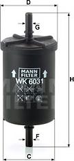 Mann-Filter WK 6031 - Fuel filter www.autospares.lv