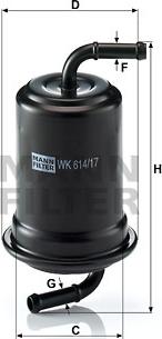 Mann-Filter WK 614/17 - Топливный фильтр www.autospares.lv