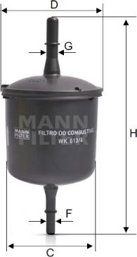 Mann-Filter WK 613/4 - Degvielas filtrs www.autospares.lv