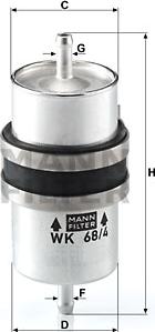 Mann-Filter WK 68/4 - Degvielas filtrs www.autospares.lv