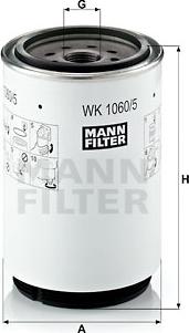 Mann-Filter WK 1060/5 x - Degvielas filtrs www.autospares.lv