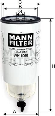 Mann-Filter WK 1060 - Degvielas filtrs autospares.lv