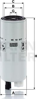 Mann-Filter WK 10 017 x - Degvielas filtrs www.autospares.lv