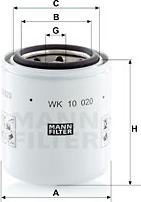 Mann-Filter WK 10 020 - Fuel filter www.autospares.lv