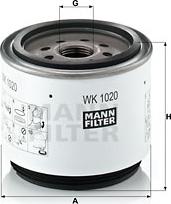 Mann-Filter WK 1020 x - Degvielas filtrs autospares.lv