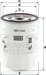 Mann-Filter WK 1144 - Degvielas filtrs autospares.lv