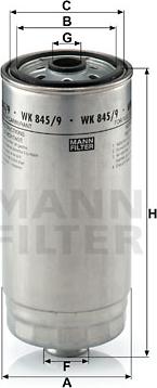 Mann-Filter WK 845/9 - Топливный фильтр www.autospares.lv