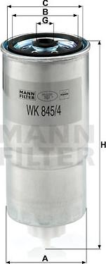 Mann-Filter WK 845/4 - Degvielas filtrs autospares.lv