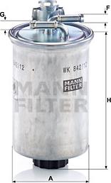 Mann-Filter WK 842/12 x - Degvielas filtrs autospares.lv