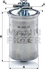 Mann-Filter WK 842/21 x - Degvielas filtrs www.autospares.lv