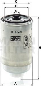 Mann-Filter WK 854/6 - Degvielas filtrs www.autospares.lv