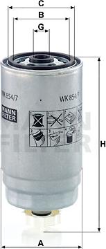 Mann-Filter WK 854/7 - Fuel filter www.autospares.lv