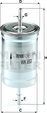 Mann-Filter WK 850 - Топливный фильтр www.autospares.lv