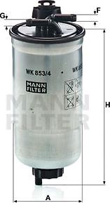 Mann-Filter WK 853/4 z - Fuel filter www.autospares.lv