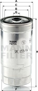 Mann-Filter WK 853/14 - Топливный фильтр www.autospares.lv